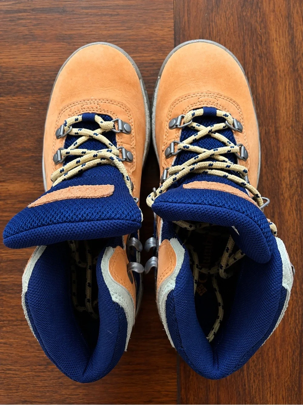Columbia Women’s Orange and Navy Lace-Up Hiking Boots